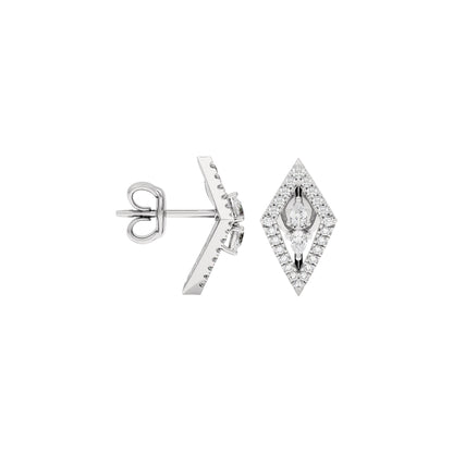 The Apex Two Tone Diamond Earrings 18 KT / White Gold