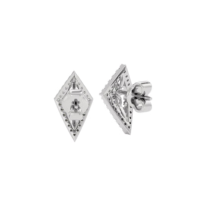 The Apex Two Tone Diamond Earrings 18 KT / White Gold