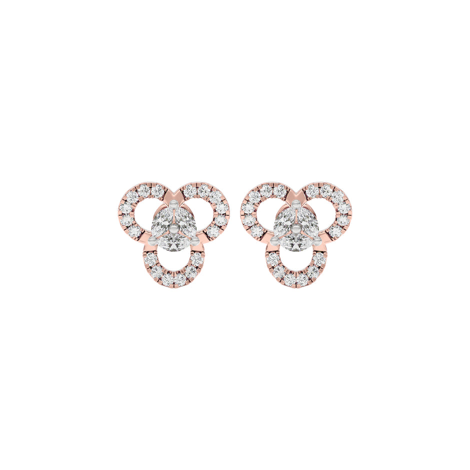 The Soft Glow Diamond Earrings 18 KT / Rose Gold