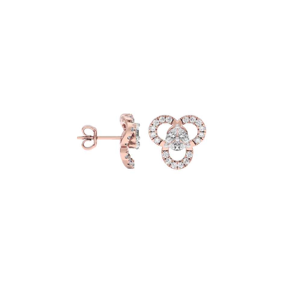 The Soft Glow Diamond Earrings 18 KT / Rose Gold