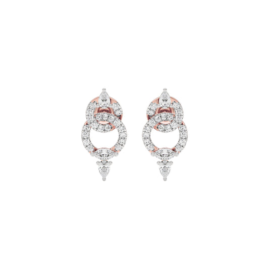 Interlaced Glow Diamond Earrings 18 KT / Rose Gold
