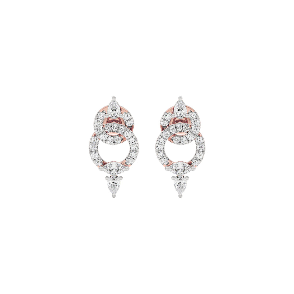 Interlaced Glow Diamond Earrings 18 KT / Rose Gold