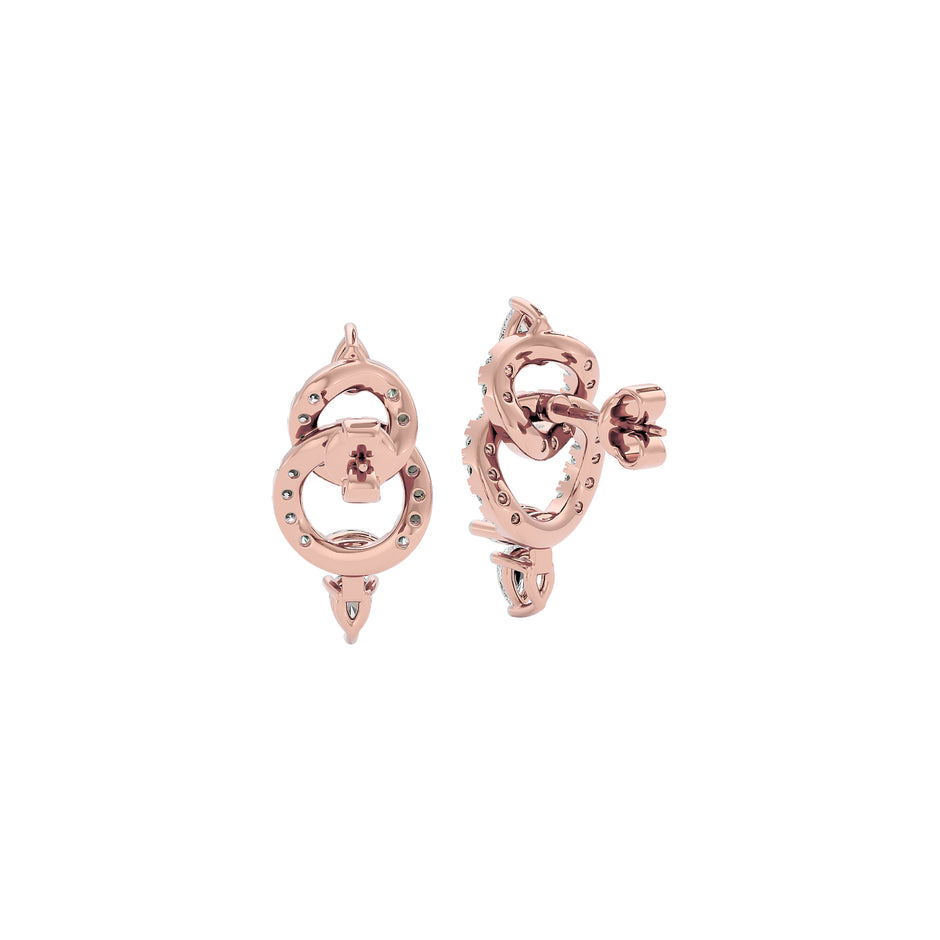 Interlaced Glow Diamond Earrings 18 KT / Rose Gold