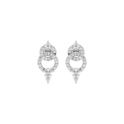 Interlaced Glow Diamond Earrings 18 KT / White Gold