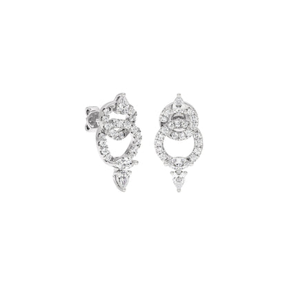 Interlaced Glow Diamond Earrings 18 KT / White Gold