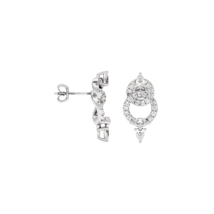 Interlaced Glow Diamond Earrings 18 KT / White Gold