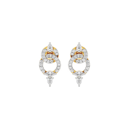 Interlaced Glow Diamond Earrings 18 KT / Yellow Gold
