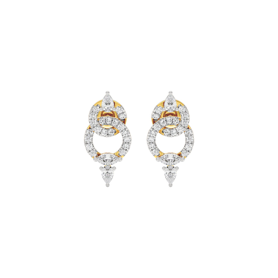 Interlaced Glow Diamond Earrings 18 KT / Yellow Gold