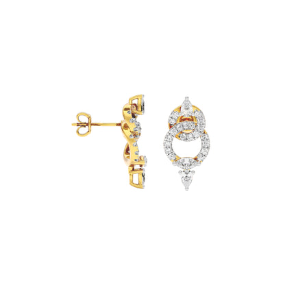 Interlaced Glow Diamond Earrings 18 KT / Yellow Gold
