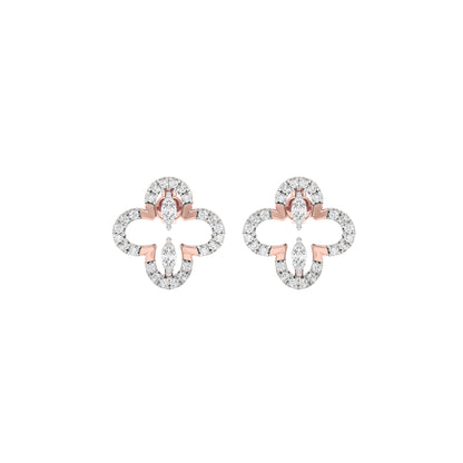 Dainty Glow Diamond Earrings 18 KT / Rose Gold