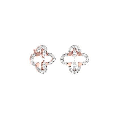 Dainty Glow Diamond Earrings 18 KT / Rose Gold