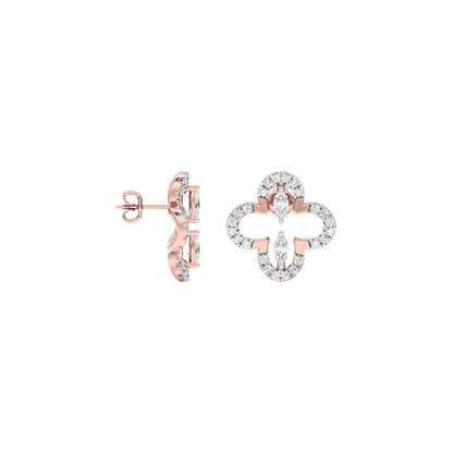 Dainty Glow Diamond Earrings 18 KT / Rose Gold
