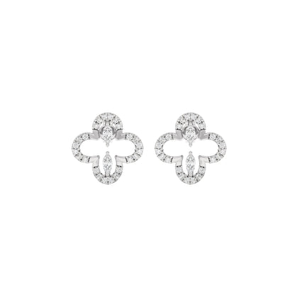 Dainty Glow Diamond Earrings 18 KT / White Gold