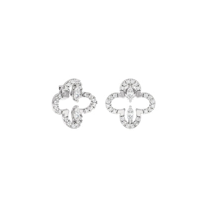 Dainty Glow Diamond Earrings 18 KT / White Gold