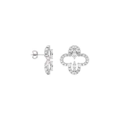 Dainty Glow Diamond Earrings 18 KT / White Gold
