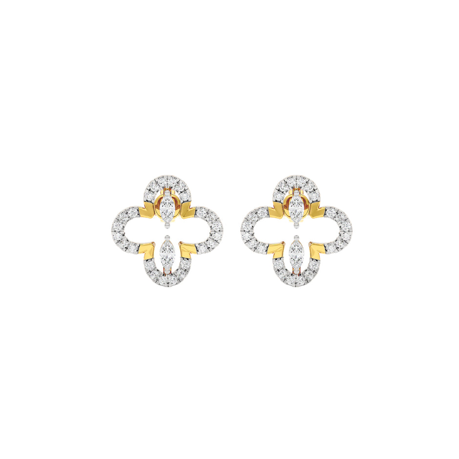 Dainty Glow Diamond Earrings 18 KT / Yellow Gold