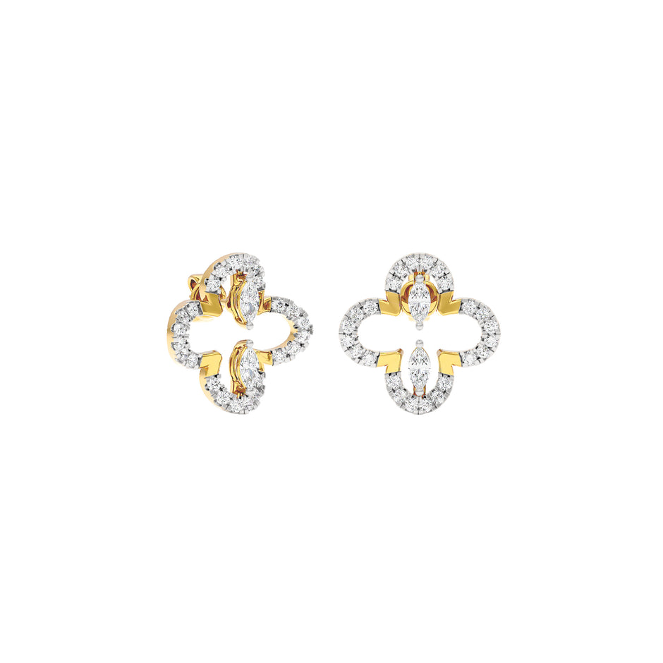 Dainty Glow Diamond Earrings 18 KT / Yellow Gold