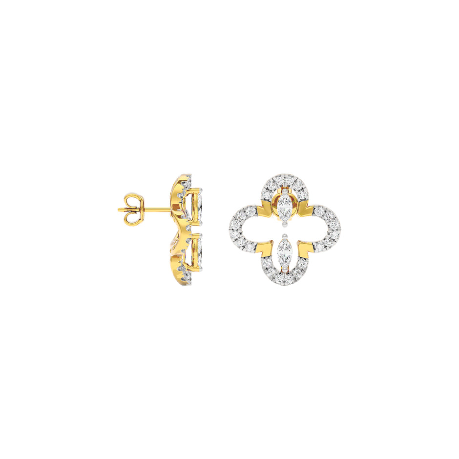 Dainty Glow Diamond Earrings 18 KT / Yellow Gold