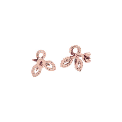Tri-Petal Shine Diamond Earrings