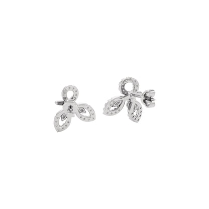 Tri-Petal Shine Diamond Earrings