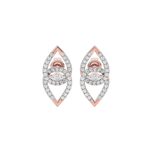 Zia Diamond Earrings 18 KT / Rose Gold