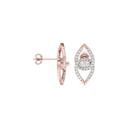 Zia Diamond Earrings 18 KT / Rose Gold