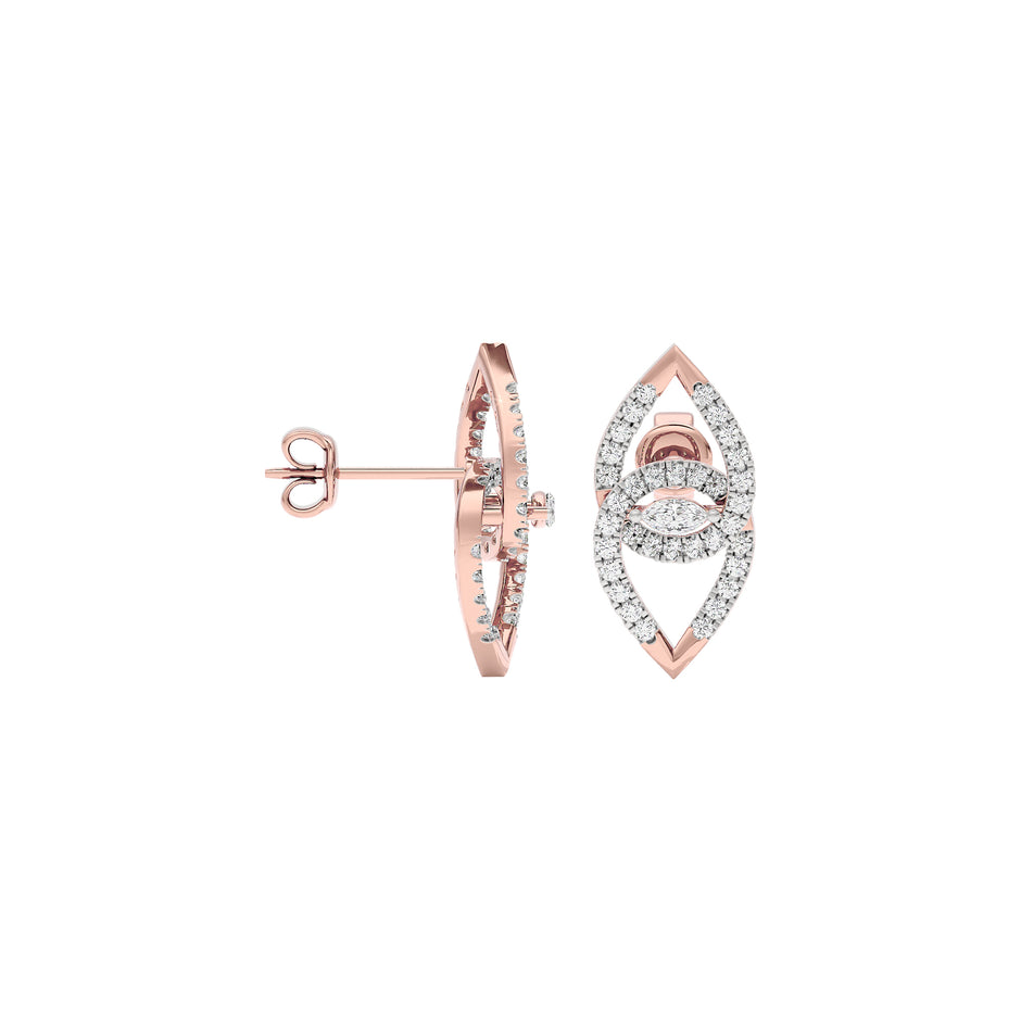 Zia Diamond Earrings 18 KT / Rose Gold