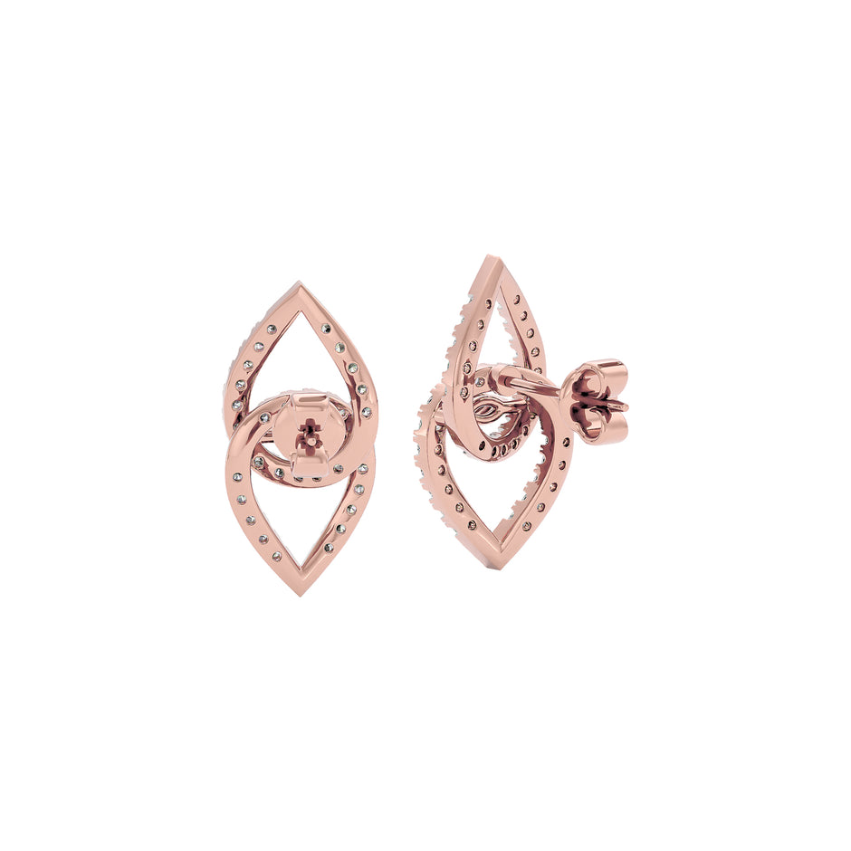 Zia Diamond Earrings 18 KT / Rose Gold