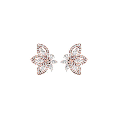 Dazzling Winged Diamond Earrings 18 KT / Rose Gold