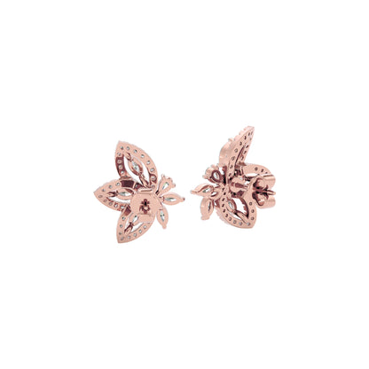 Dazzling Winged Diamond Earrings 18 KT / Rose Gold