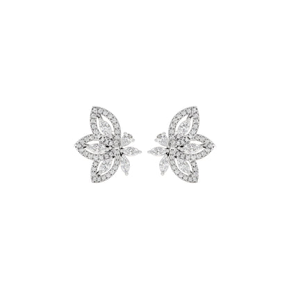 Dazzling Winged Diamond Earrings 18 KT / White Gold