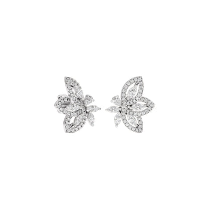 Dazzling Winged Diamond Earrings 18 KT / White Gold