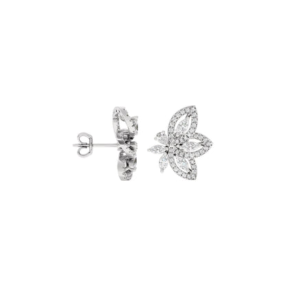 Dazzling Winged Diamond Earrings 18 KT / White Gold