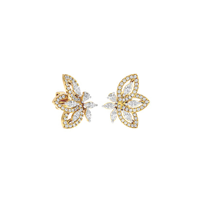 Dazzling Winged Diamond Earrings 18 KT / Yellow Gold