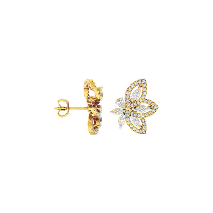 Dazzling Winged Diamond Earrings 18 KT / Yellow Gold