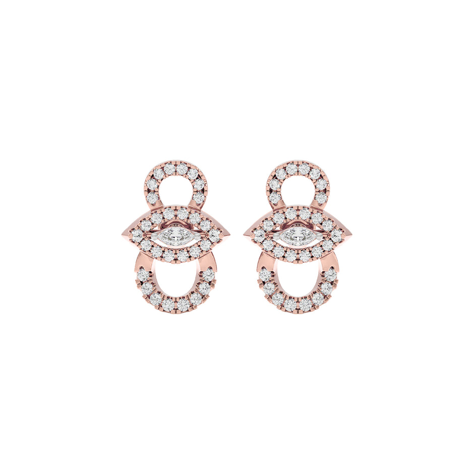 The Forefront Glow Diamond Earrings 18 KT / Rose Gold