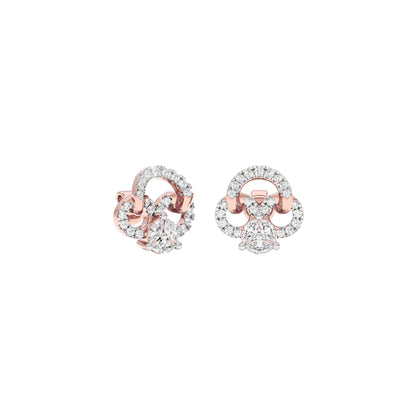 Shamrock Spark Diamond Earrings 18 KT / Rose Gold