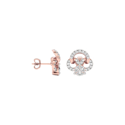 Shamrock Spark Diamond Earrings 18 KT / Rose Gold