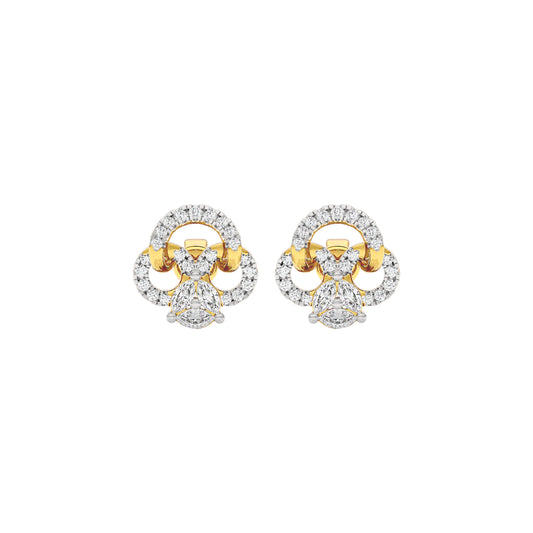Shamrock Spark Diamond Earrings 18 KT / Yellow Gold