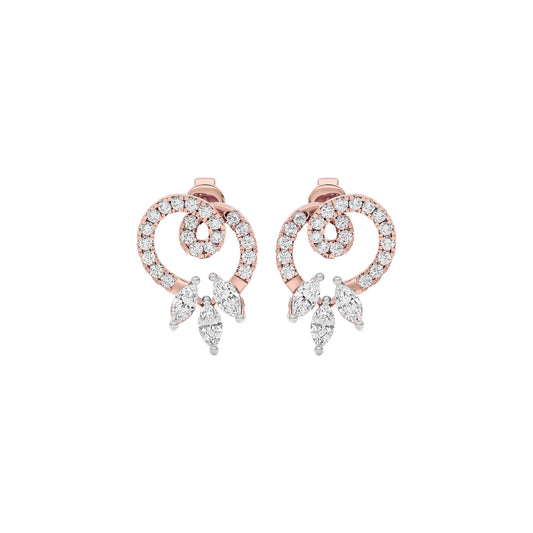 Leona Diamond Earrings 18 KT / Rose Gold