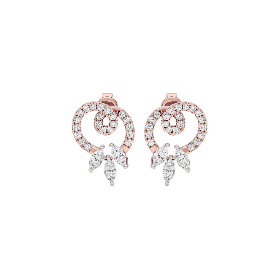 Leona Diamond Earrings 18 KT / Rose Gold
