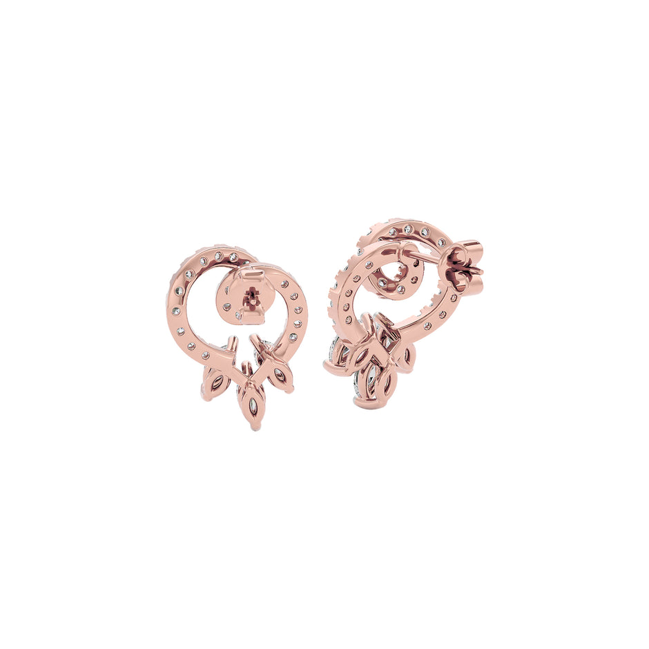 Leona Diamond Earrings 18 KT / Rose Gold