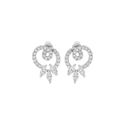 Leona Diamond Earrings 18 KT / White Gold