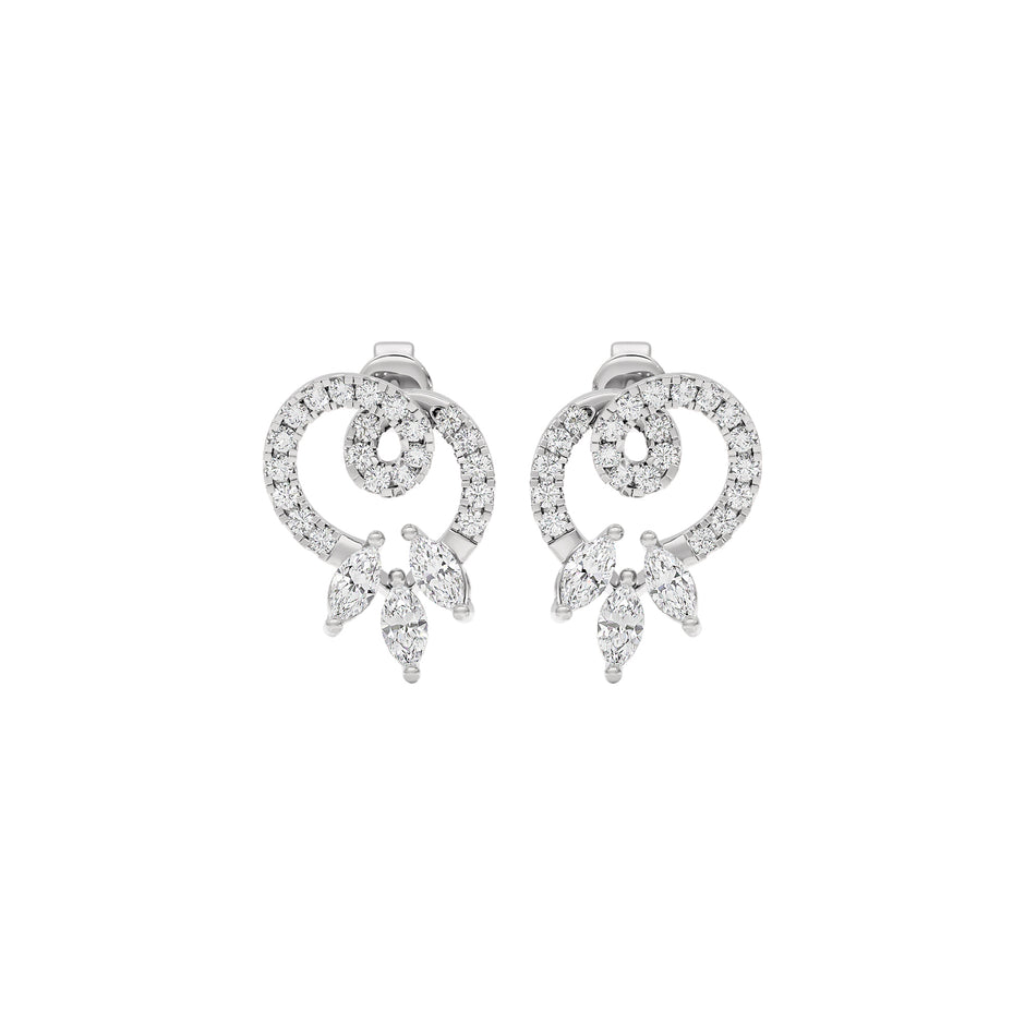 Leona Diamond Earrings 18 KT / White Gold