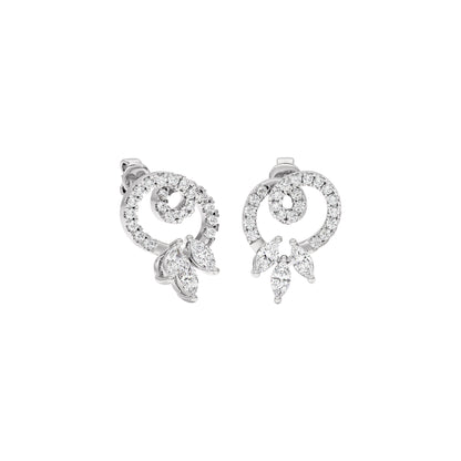 Leona Diamond Earrings 18 KT / White Gold