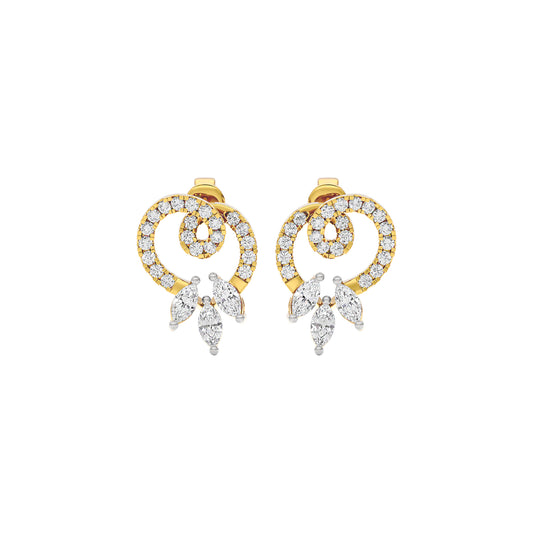 Leona Diamond Earrings 18 KT / Yellow Gold