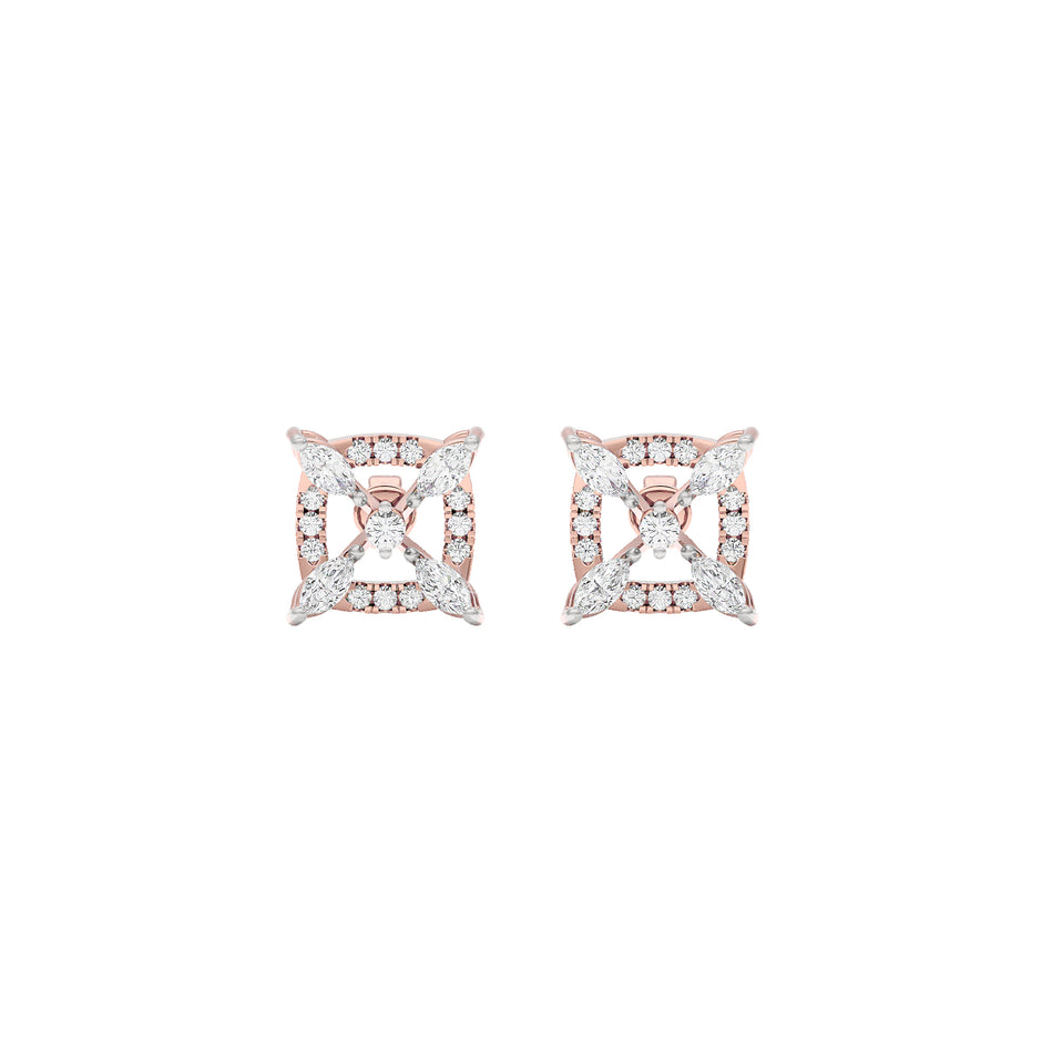 New Horizon Diamond Earrings 18 KT / Rose Gold