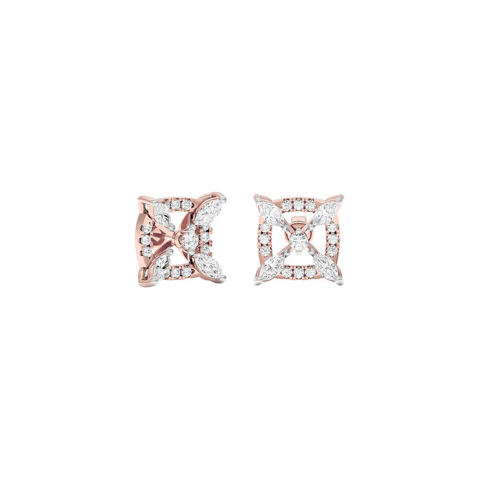 New Horizon Diamond Earrings 18 KT / Rose Gold