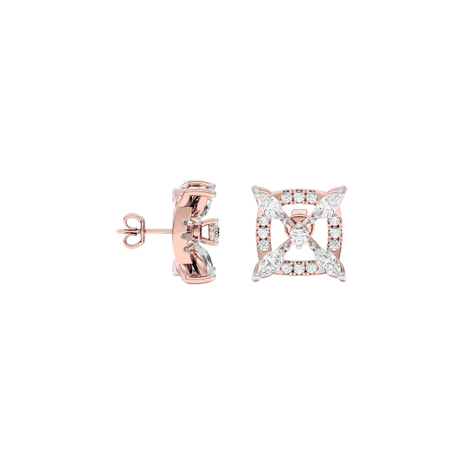 New Horizon Diamond Earrings 18 KT / Rose Gold