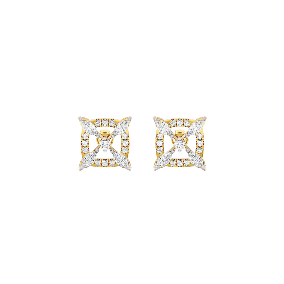 New Horizon Diamond Earrings 18 KT / Yellow Gold
